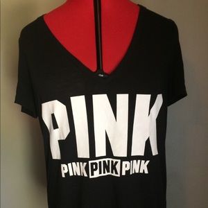 Victoria’s Secret Pink T-Shirt Large Black